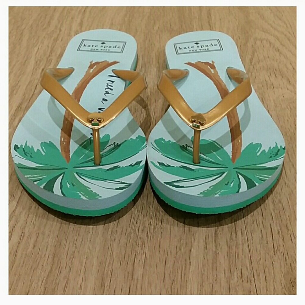 Kate Spade "I Need A Vacation" Nassau Flip Flops